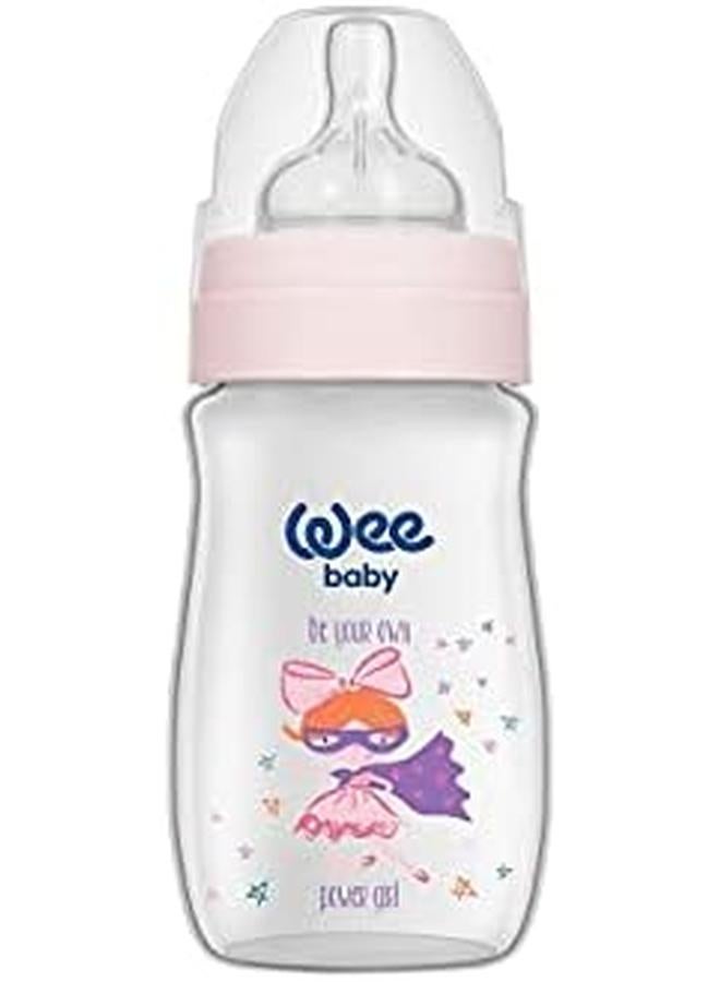 وي بيبي زجاجة رضاعة كلاسيكية بلس من مادة البولي بروبيلين ذات رقبة واسعة، عبوة من قطعة واحدة - Image 4