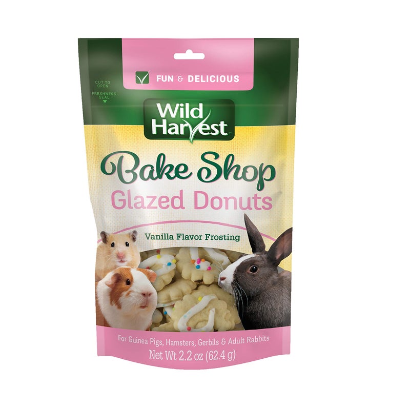Wild Harvest Food And Unique Edible Treats for Guinea Pigs, Hamsters, Gerbils, and Adult Rabbits, Glazed Donuts, 0.14 pounds, 2.2 Ounce (Pack of 1) - Image 1