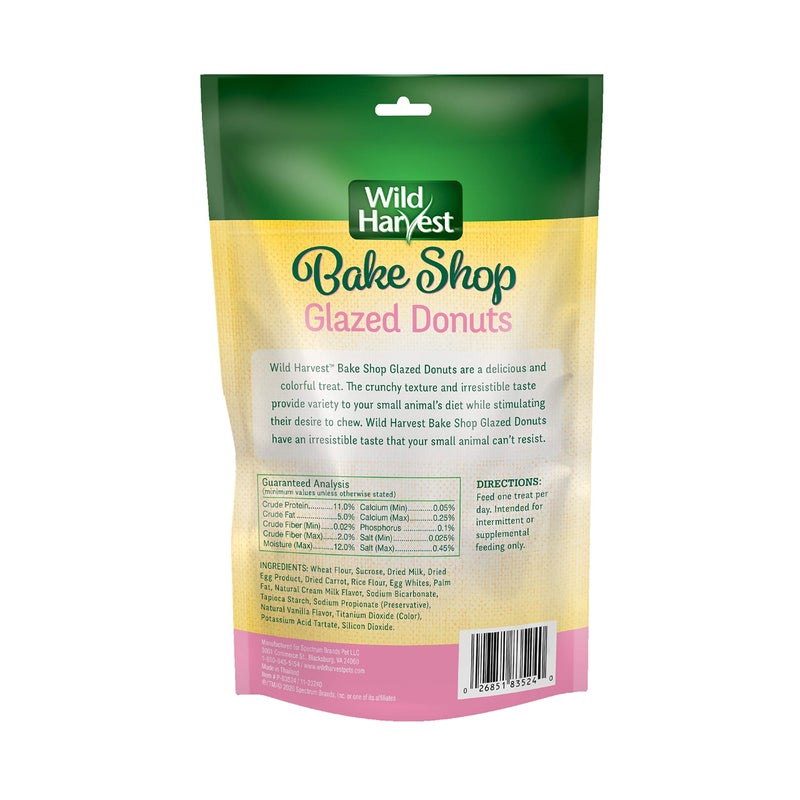 Wild Harvest Food And Unique Edible Treats for Guinea Pigs, Hamsters, Gerbils, and Adult Rabbits, Glazed Donuts, 0.14 pounds, 2.2 Ounce (Pack of 1) - Image 2