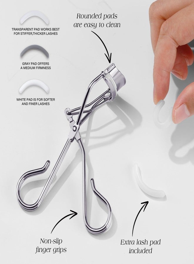CUT IT 3-in-1 Eyelash Curler Set w/3 Replacement Pads (Soft/Medium/Firm) - Professional Lash Curler for Natural, Fake, Curly or Straight Lashes, Suitable for Professional Salon or Home Use, Purple - Image 2