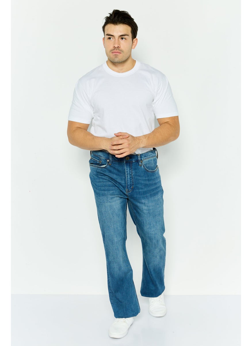 Seven 7 Men Slim Fit Washed Stretchable Denim Jacket, Blue  - Image 2