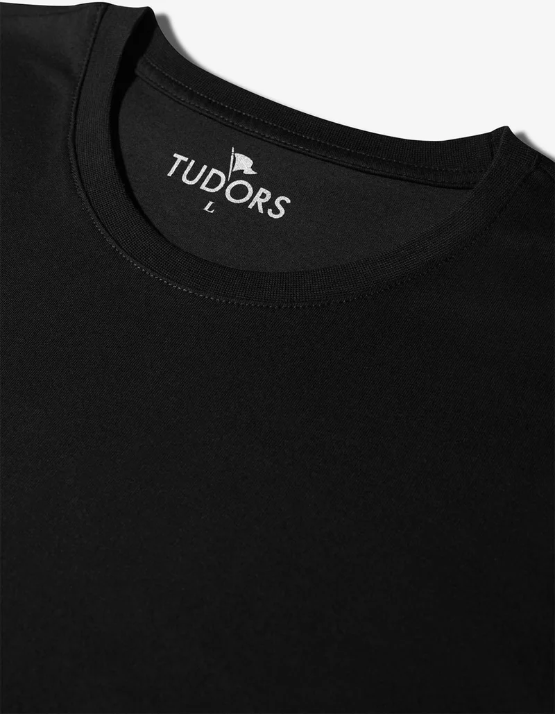 تودورس Unisex 3-Pack Black-White-Stone Color Slim Fit Narrow Cut 100% Cotton Crew Neck T-Shirt