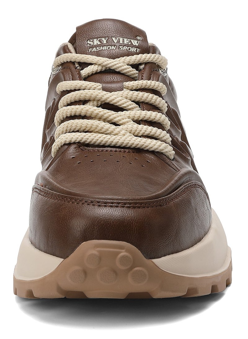 SKY VIEW Men Fashion Casual Shoes Mid Top Wide Hiking Sneakers Non-Slip Trekking Walking Shoes Running Shoes for Men with Arch Support - Image 5