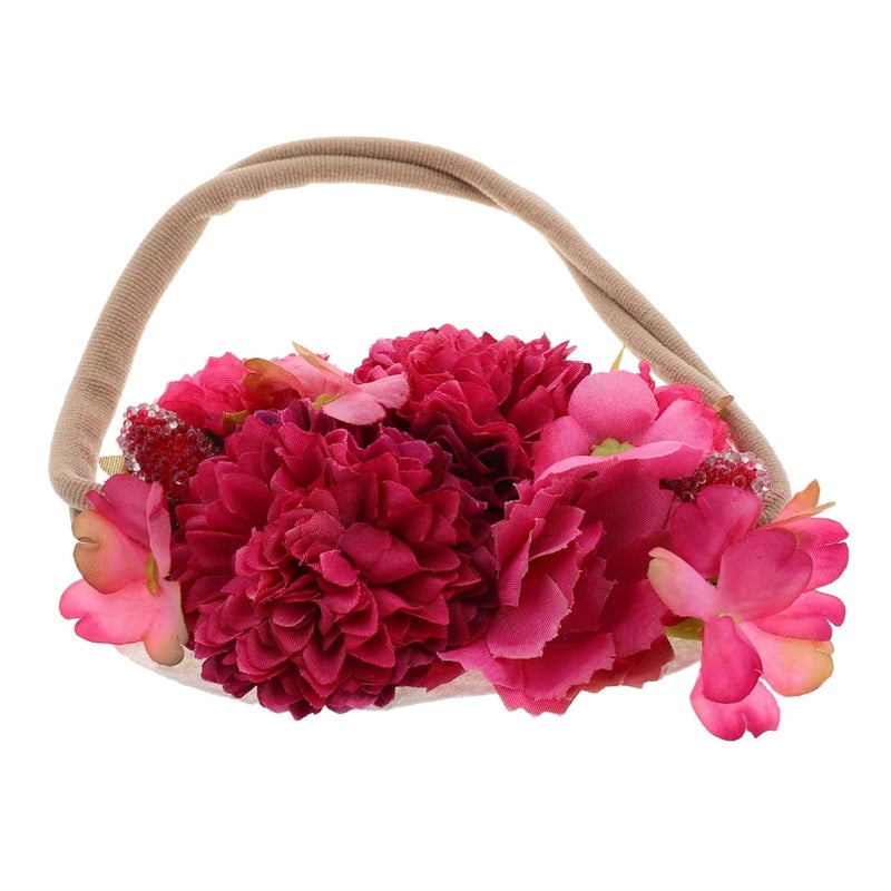 Floral Headband For Baby Girl Photography Party Everyday Wear Lightweight - Image 1