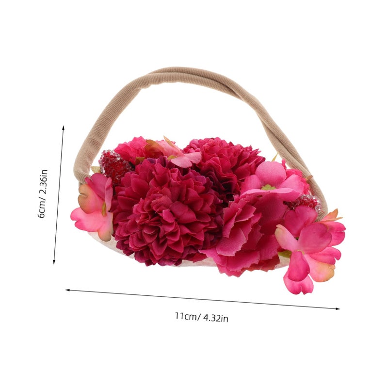 Floral Headband For Baby Girl Photography Party Everyday Wear Lightweight - Image 3