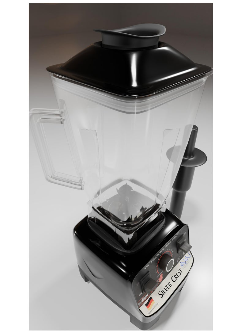 SILVER CREST Silvercrust Blender 2200 Watts, 2-in-1 break-resistant reinforced plastic bowls with six steel blades  - Image 3