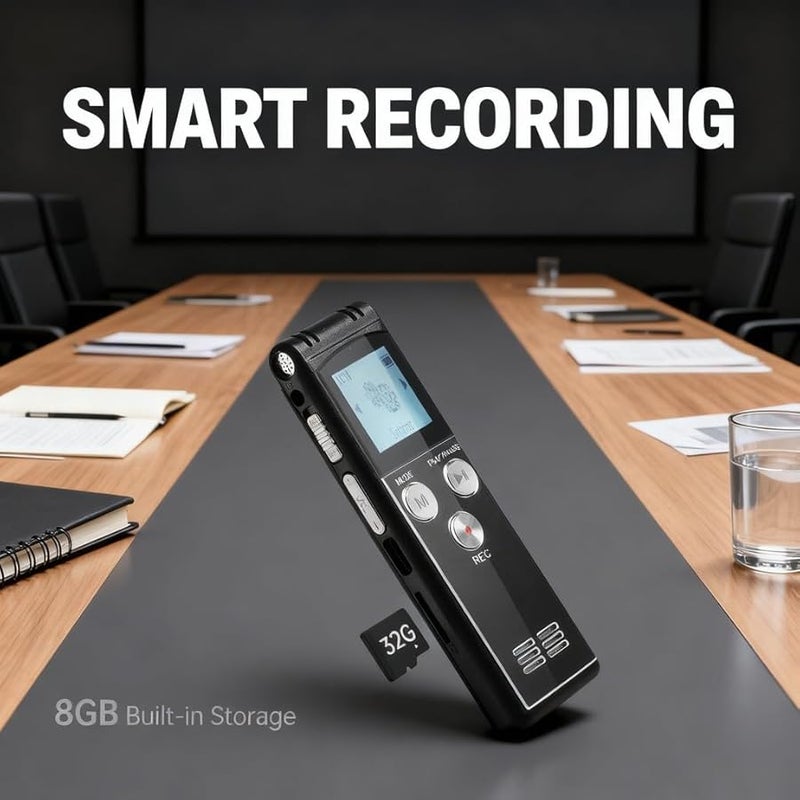 64GB Voice Activated Recording Device Portable Audio Recorder for Lectures Interviews Meetings - Image 5