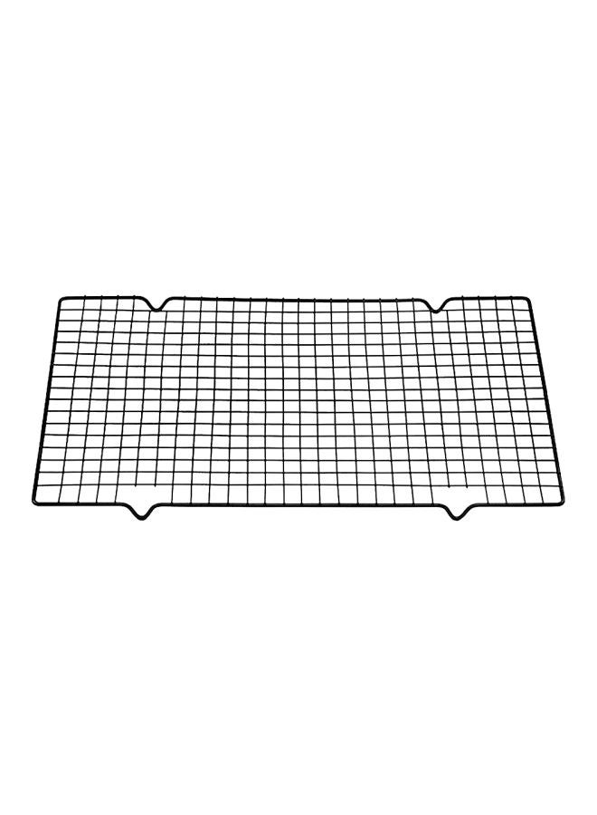 Cooling Rack Grid Design Black 41x24.5x2.3cm Nonstick Oven Baking Rack for Home Kitchen Cooking and Grilling Use - Image 1
