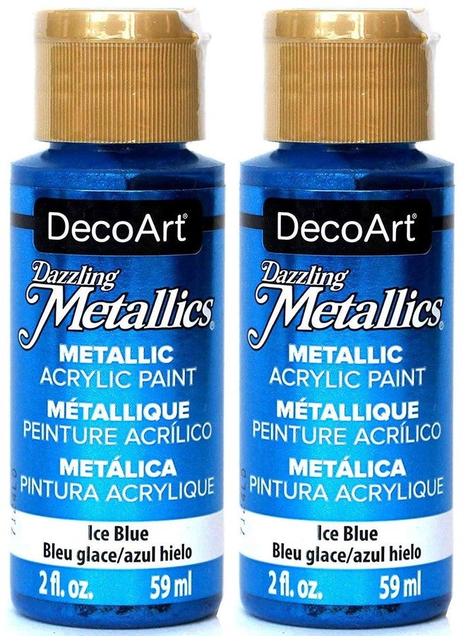 DecoArt 2-Pack - DecoArt Dazzling Metallics Acrylic Colors - Blue, 2-Ounces Each