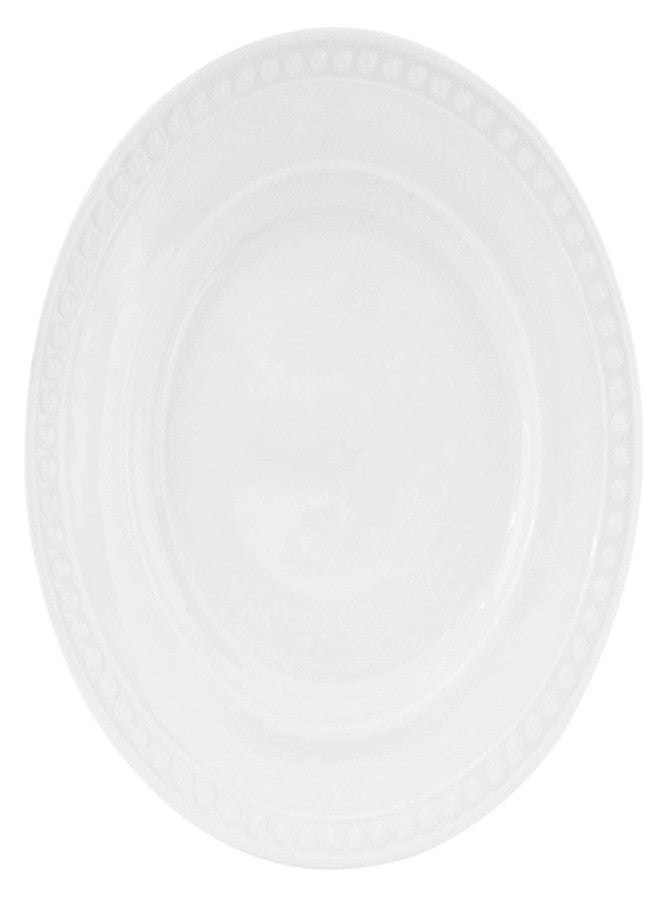 Everyday White طقم أطباق سلطة بيضاء مزينة بالخرز مكون من 4 قطع - Image 2