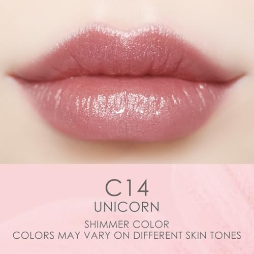 CATKIN Tinted Lip Balm Glitter Lip Stain Ultra Hydrating Lip Moistrurizer Lip Care with Vitamin E Nourishing For Cracked Dry Lips 012 oz C14 Unicorn Plum - Image 3