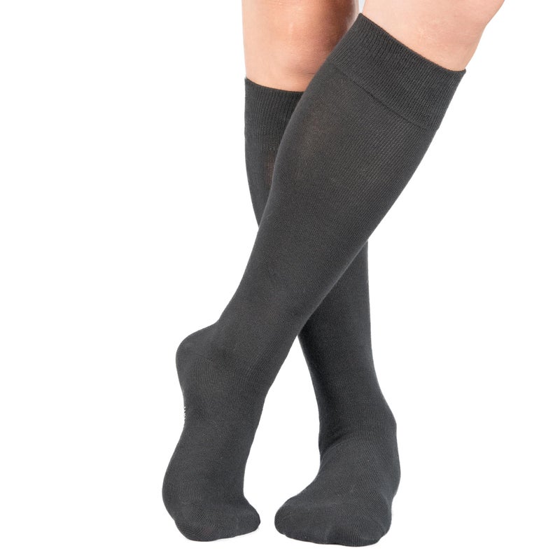 Y2Y2 3 Pairs Men's Knee-High Dress Socks/Black x3 / Shoe Size (7-12) - Image 2
