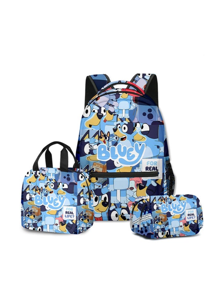 Bluey backpack pencil case satchel three-piece suit men and women leisure sports travel backpack student school backpack - Image 1