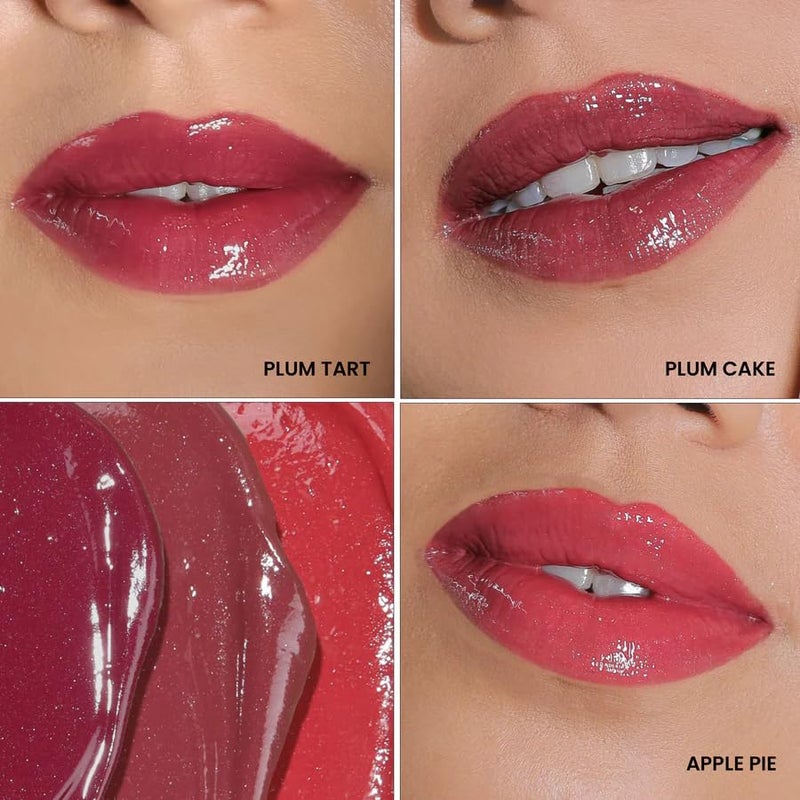 LAMIOR Peptide Glaze Lip Balm Combo - 3 in 1 Formula for Glossy Shine, Healing & Nourishment for Dry Dark & Pigmented Lips with Shea Butter, Non Sticky Lip Balm for Women, (Chocolate Frost, Pack of 3) - Image 2