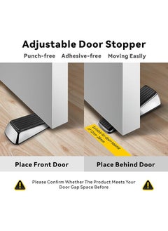Arabest Door Stopper with Organizers (2 Pack), Heavy Duty Door Stop Wedge Made of Premium Quality Zinc and Rubber Suits Any Door and Most Surface  - Image 2