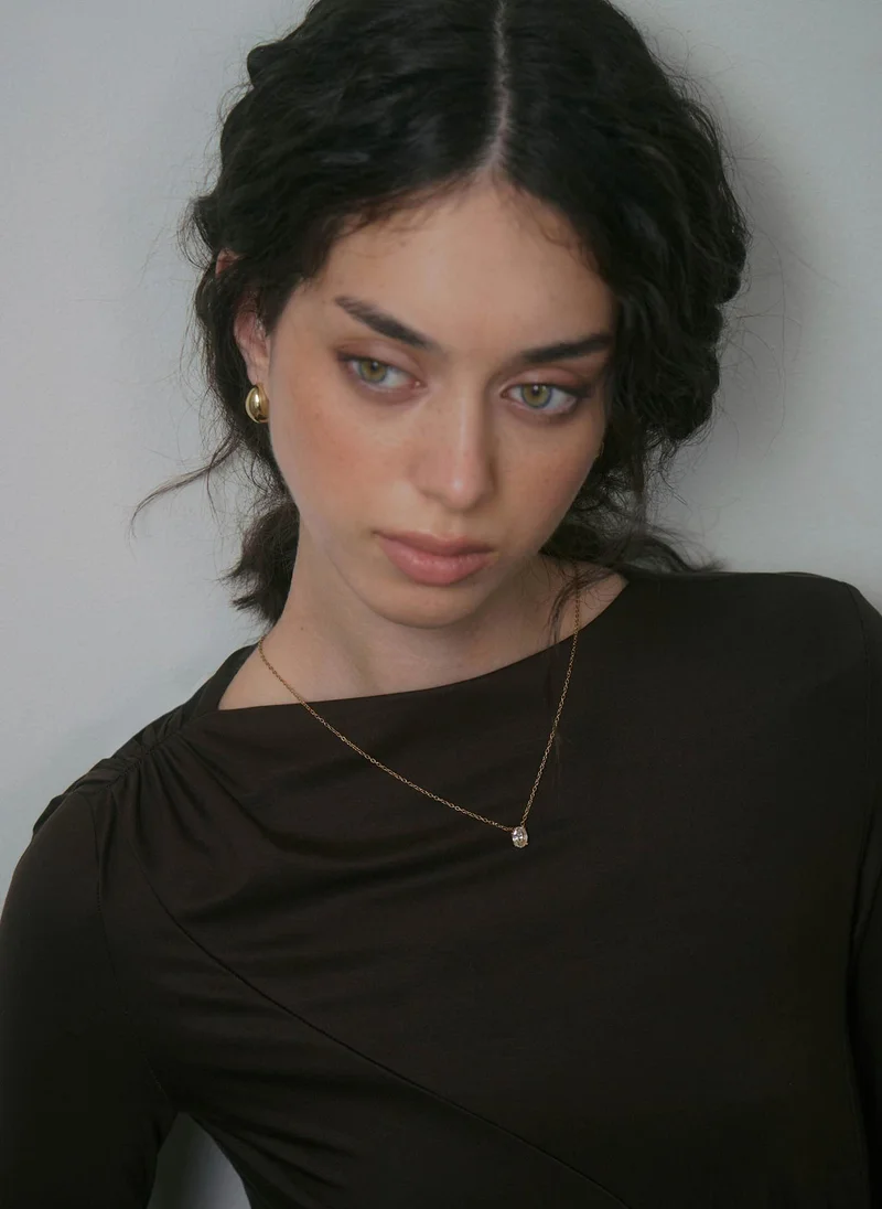 Lichi  Vintage-style chain with crystal pendant for Women | Best Price UAE