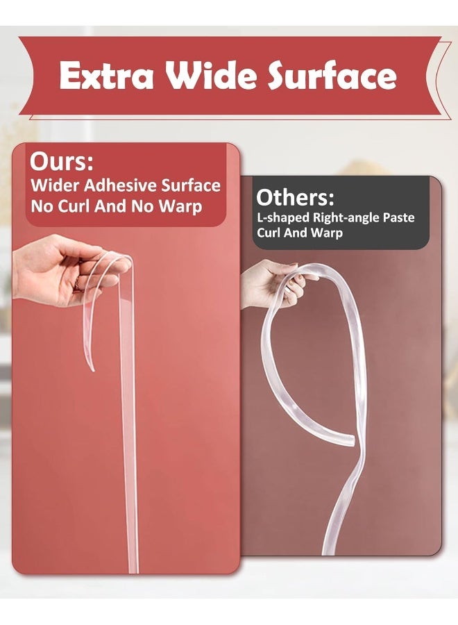 Loiion Corner Protectors Baby Proofing, Clear Edge Protector Strip, Soft Corner Protectors for Kids, Baby Child Safety Tables Corner Guards for Furniture Against Sharp Corners for Cabinets, Tables 3.3ft - Image 3
