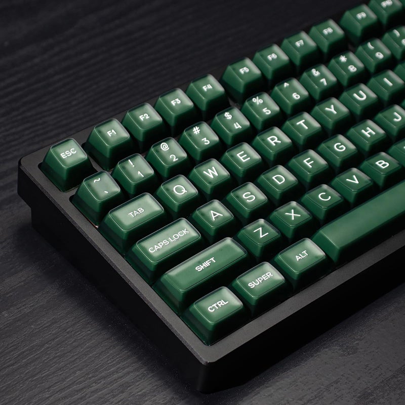 Sumgsn 142 Keys PBT Doubleshot SA Keycaps Dark Green Translucent Keycaps Set Fit for 61/64/87/104/108 Cherry Mx Switches ISO ANSI Mechanical Keyboard - Image 1