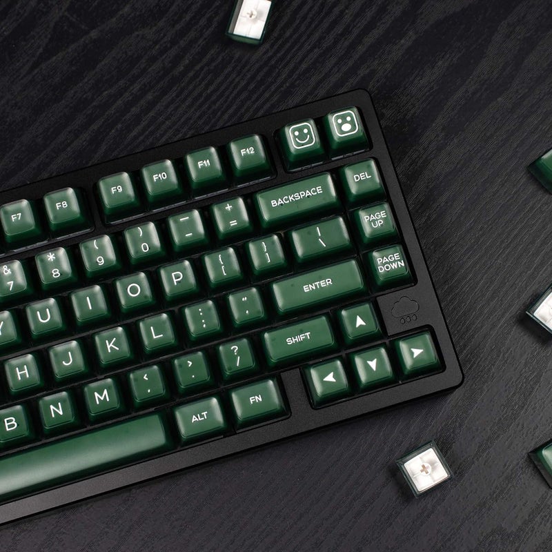 Sumgsn 142 Keys PBT Doubleshot SA Keycaps Dark Green Translucent Keycaps Set Fit for 61/64/87/104/108 Cherry Mx Switches ISO ANSI Mechanical Keyboard - Image 3