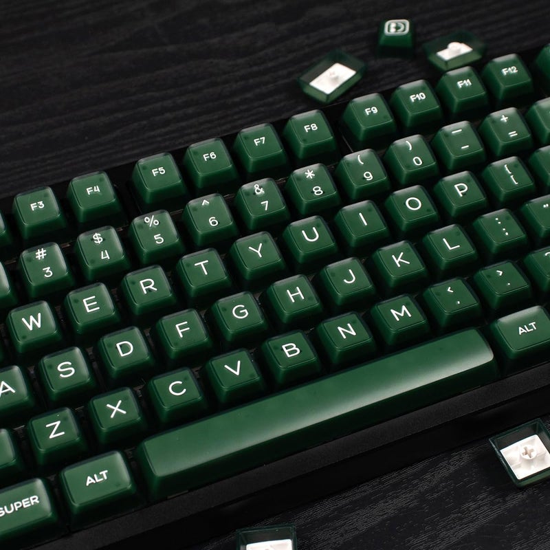 Sumgsn 142 Keys PBT Doubleshot SA Keycaps Dark Green Translucent Keycaps Set Fit for 61/64/87/104/108 Cherry Mx Switches ISO ANSI Mechanical Keyboard - Image 2