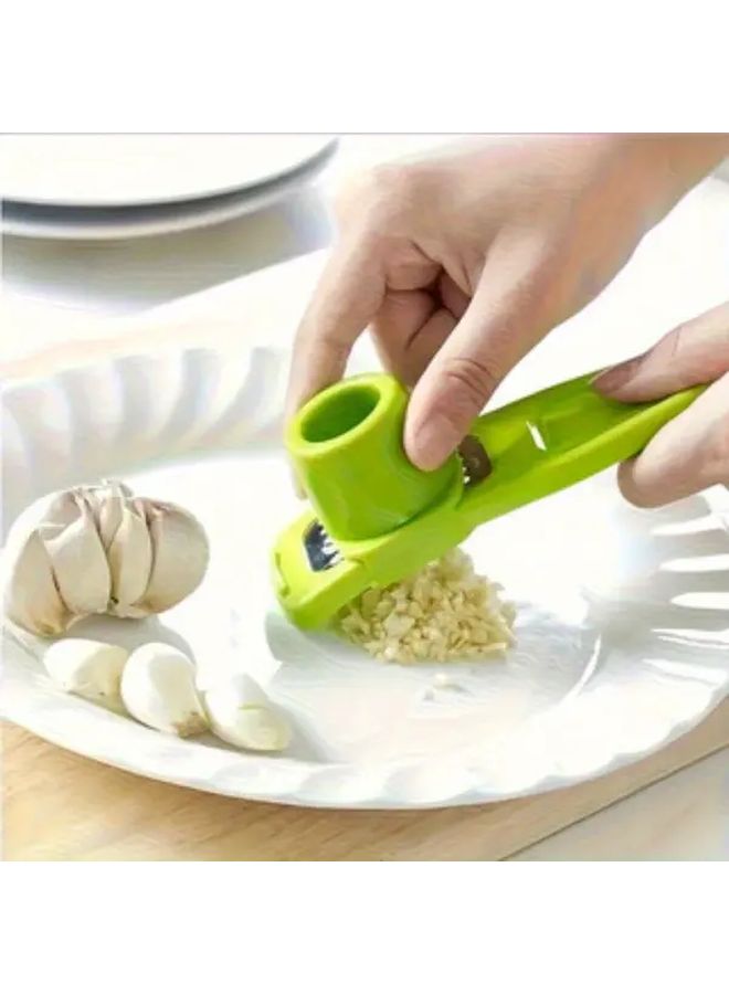 2pcs Mixed Color Mini Garlic Grinder Creative Garlic Press Kitchen Mash Manual Tool For Outdoor BBQ - Image 2