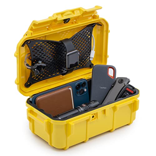 Evergreen 57 Waterproof Dry Box Protective Case - Travel Safe/Mil Spec/USA Made - for Cameras, Phones, Ammo Can, Camping, Hiking, Boating, Water Sports, Knives, & Survival (Yellow) - Image 1