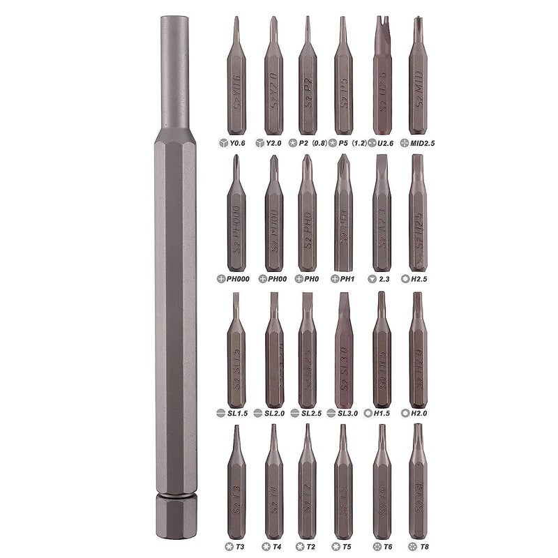 HUBTURE 24 Pieces Precision Screwdriver Set Multifunction Magnetic Pocket Screwdriver Tool Kit Mini Repair Kit for Electronics Tablets Cellphones