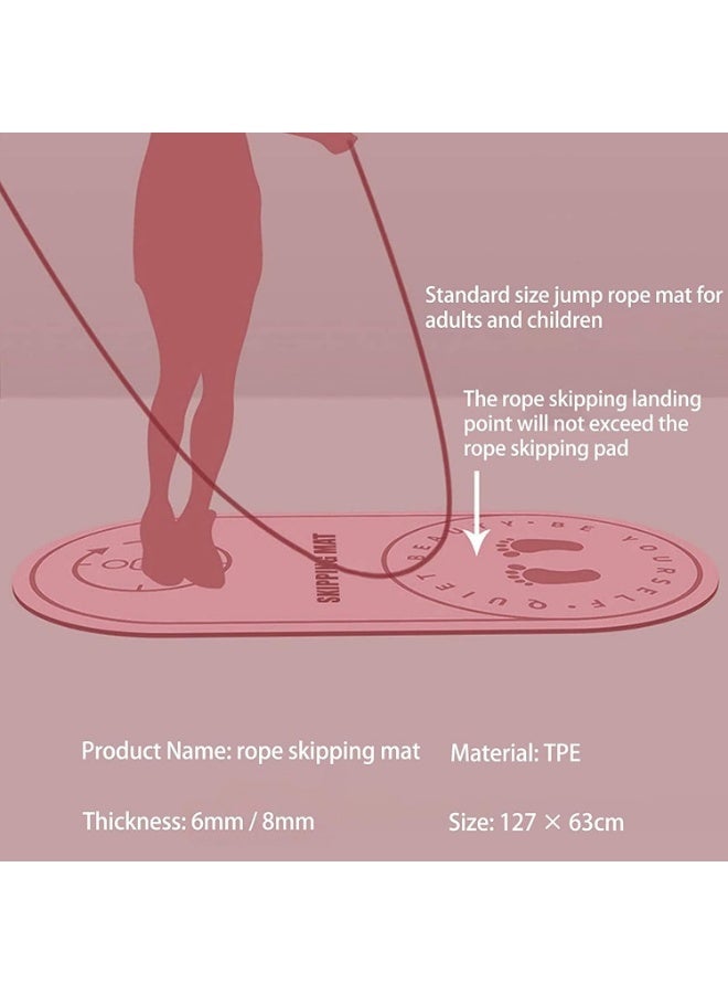 Altheqa Rope Skipping Floor Mat, Indoor Elliptical Jump Rope Mat, Mute Dancing Yoga Pad, Exercise & Fitness Mat (Pink) - Image 5