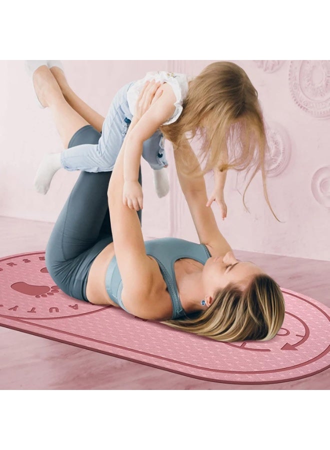 Altheqa Rope Skipping Floor Mat, Indoor Elliptical Jump Rope Mat, Mute Dancing Yoga Pad, Exercise & Fitness Mat (Pink) - Image 3