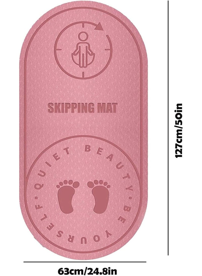 Altheqa Rope Skipping Floor Mat, Indoor Elliptical Jump Rope Mat, Mute Dancing Yoga Pad, Exercise & Fitness Mat (Pink) - Image 4