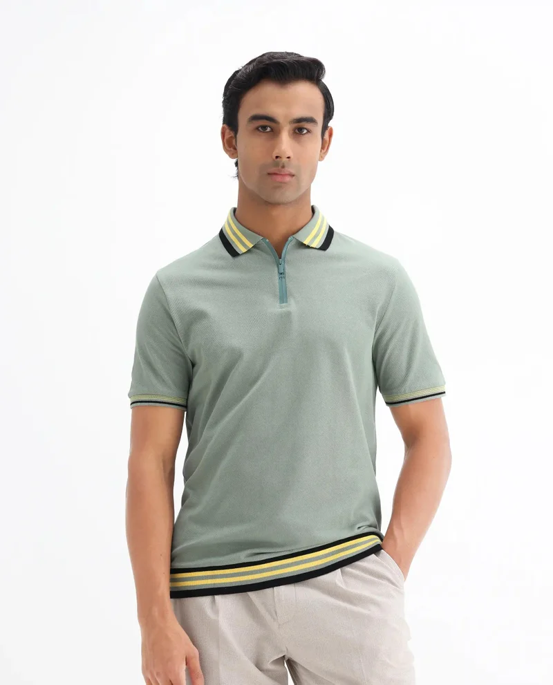 Rare Rabbit Men's Cotton Knitted Polo