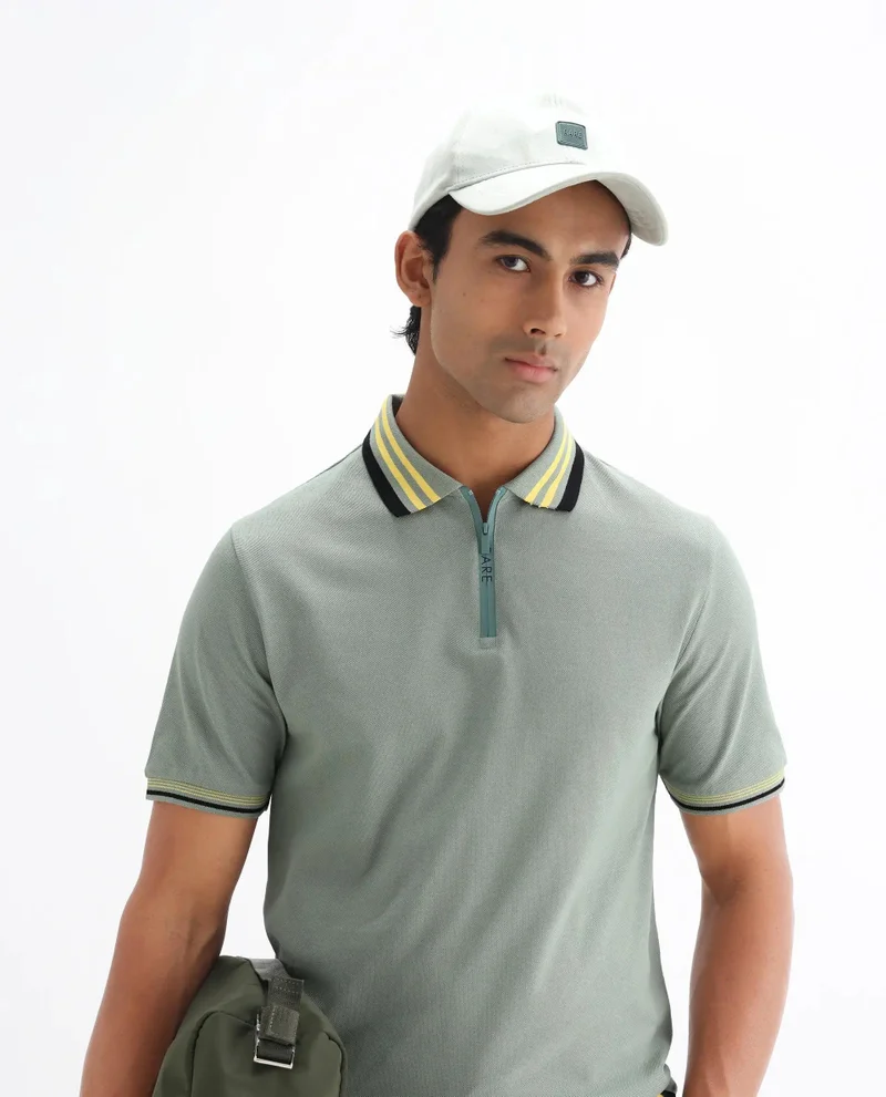 Rare Rabbit Men's Cotton Knitted Polo