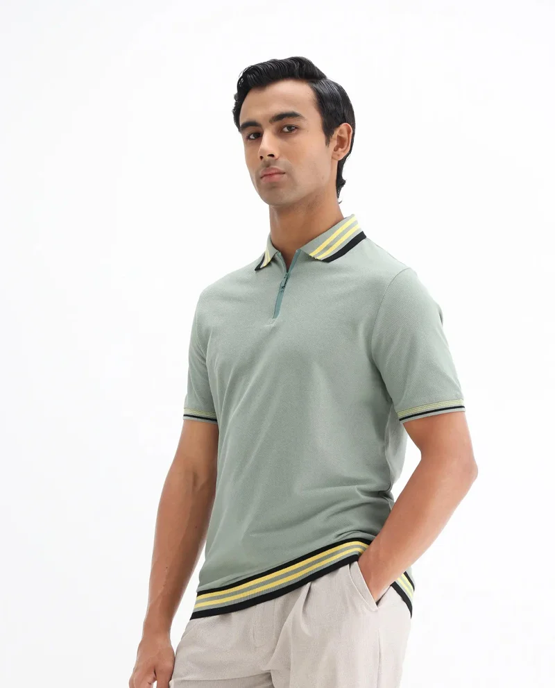 Rare Rabbit Men's Cotton Knitted Polo
