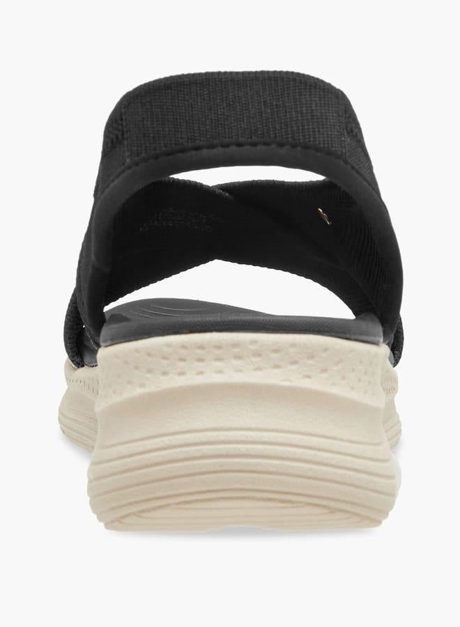 Le Confort Women Flyknit Textured Cross Strap Sandals with Backstrap - Image 5