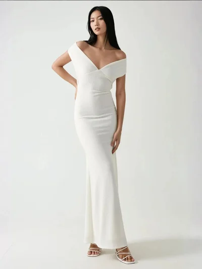 HICCUP Maxi Dress with Heart Collar