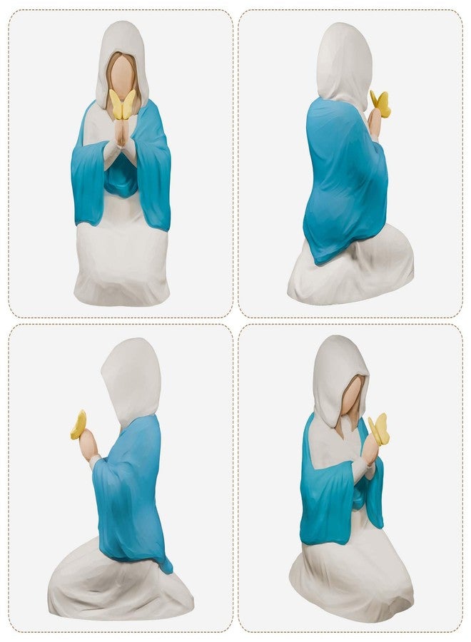 Lnrkai Baptism Confirmation Gifts for Teen Girls, Blessed Holy Mother Resin Figurine, Catholic Decor Religious Christian for Women, Praying Hands Statue - Image 3