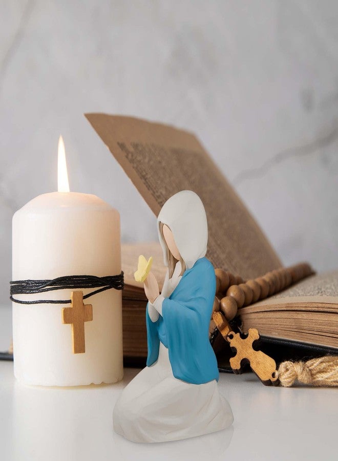 Lnrkai Baptism Confirmation Gifts for Teen Girls, Blessed Holy Mother Resin Figurine, Catholic Decor Religious Christian for Women, Praying Hands Statue - Image 5