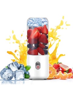 Mini Portable Blender,Smoothies Personal Blender Mini Shakes Juicer Cup USB Rechargeable with 6 Blades,White