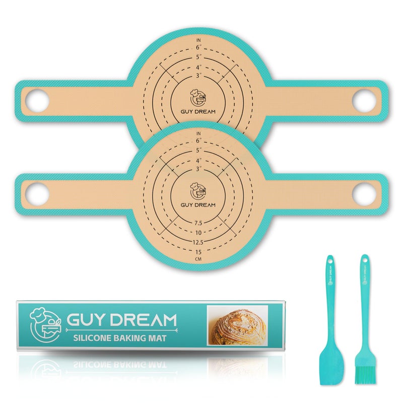 GUYDREMAT Silicone Bread Sling Food Grade Silicone Baking Mat for Dutch Oven Heatresistant Dutch Oven Liner for Sourdough Baking Easy Cleaning Bread Baking Mat 2PCs Pack