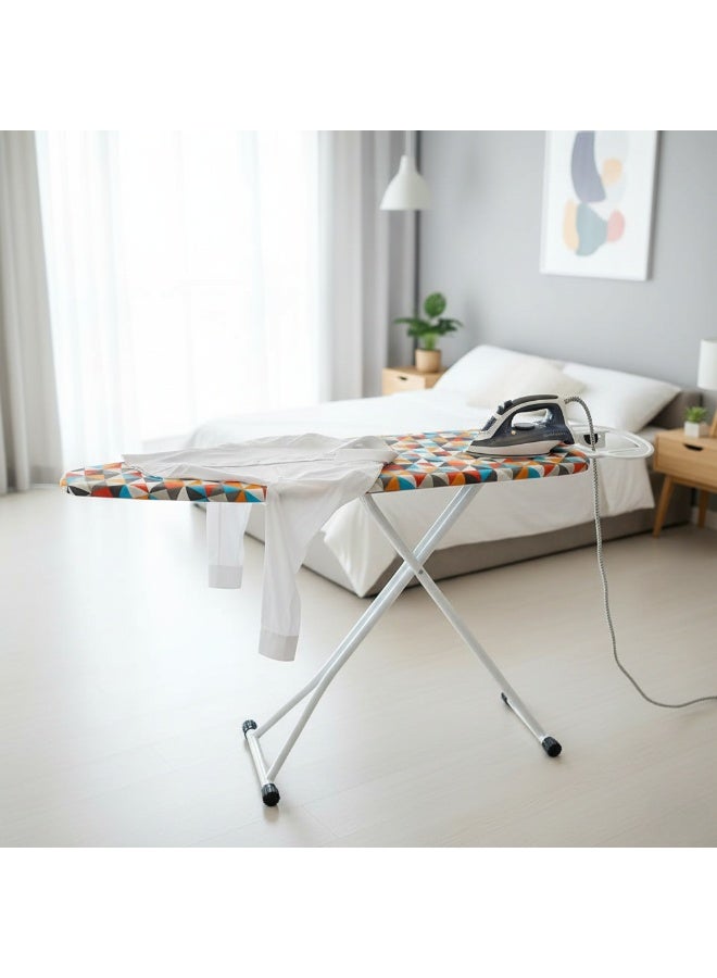 AIWANTO Folding Ironing Board 140x35cm – Adjustable Height Foldable Iron Stand with Stable Non-Wobble Metal Frame, Heat-Resistant Cover & Thick Felt Pad, Space-Saving Portable Ironing Table for Clothes, Laundry & Home Use - Image 4