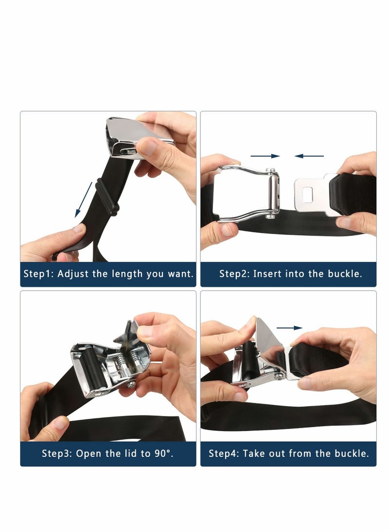 Y&D - Airplane Seat Belt Extender Adjustable 7-35'' Universal Airline Seatbelt Extenders with Carry Case Compatible Most Except Southwest Airlines Alaska CPC Certificate CPSIA Test - Image 1