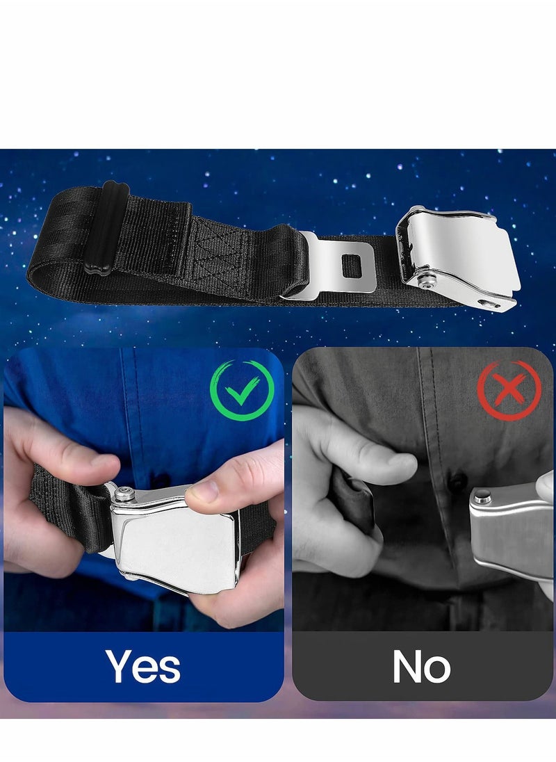 Y&D - Airplane Seat Belt Extender Adjustable 7-35'' Universal Airline Seatbelt Extenders with Carry Case Compatible Most Except Southwest Airlines Alaska CPC Certificate CPSIA Test - Image 1