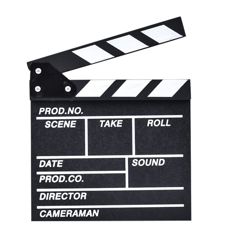 Wooden Film Clapboard for Directors Black Photography Props Lightweight Reusable Video Production - Image 2