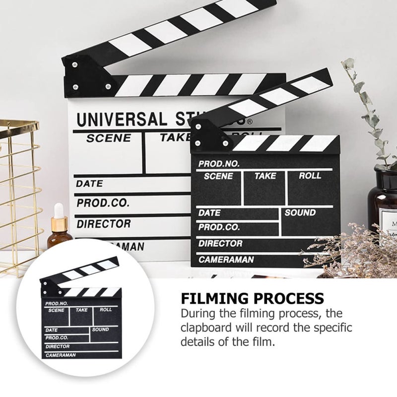 Wooden Film Clapboard for Directors Black Photography Props Lightweight Reusable Video Production - Image 5