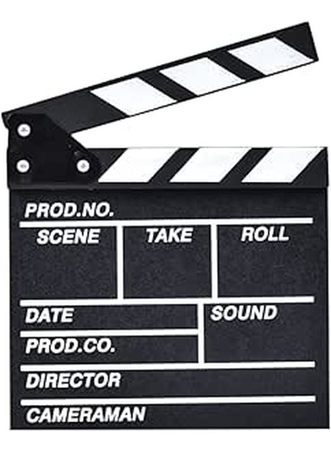 Wooden Film Clapboard for Directors Black Photography Props Lightweight Reusable Video Production - Image 1