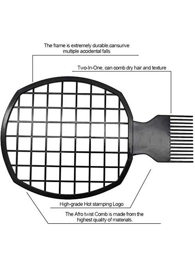 2 Pieces Twist Comb Curl Comb Twist Brush Afro Curl Comb Twist Hair Coils Comb Tool For Natural Hair
