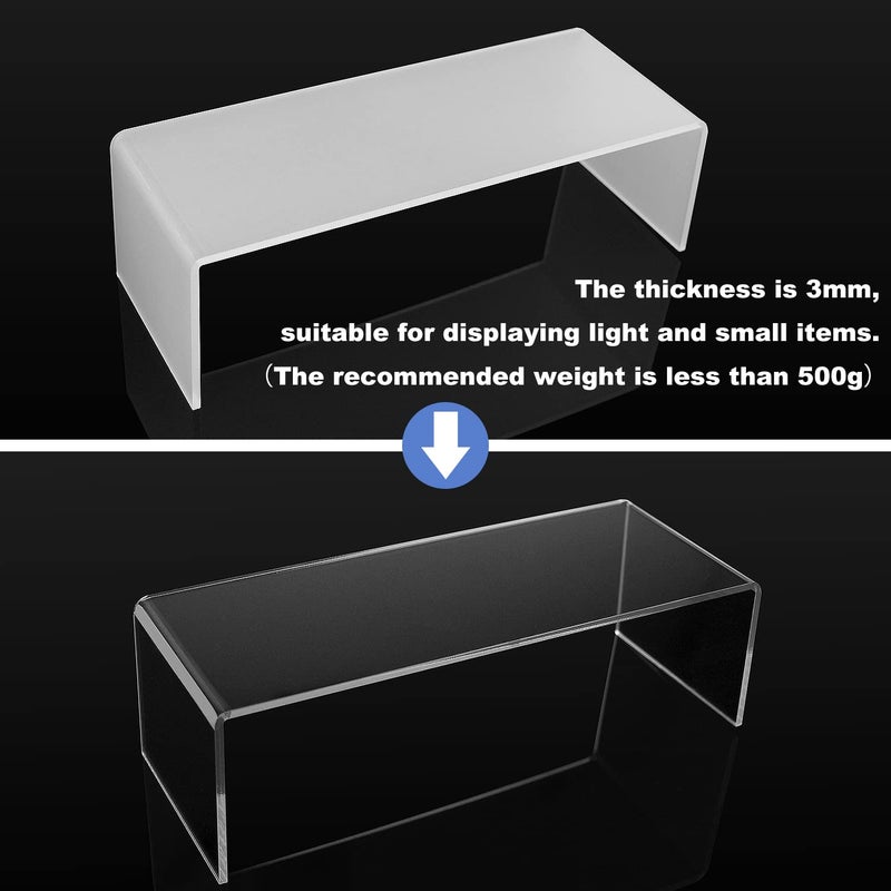 Thyores 5 Pcs Large Acrylic Risers, Clear Display Showcase Collectibles Display Shelf, Retail Desktop Display Cupcake Stand Dessert Stand - Image 4