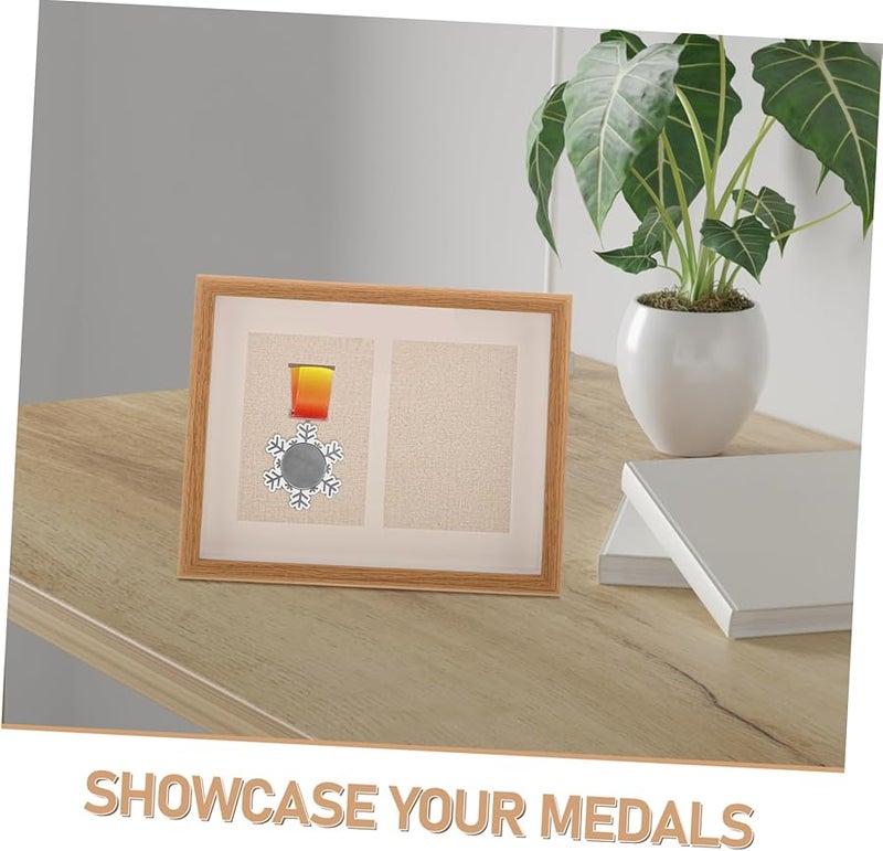 حالة عرض ميدالية خشبية للجوائز واللوحات تصميم مجوف ديكور المنزل والمكتب - Image 4