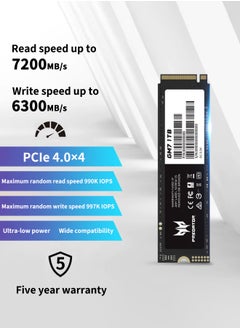 Predator 1TB 7200MB/s SSD PCIe NVMe Gen4 M.2 2280, Internal Solid State Drives, Compatible with PS5, Desktop computer, Laptop, Including Heatsink, Disassembly Tools and Installation Instructions  - Image 3