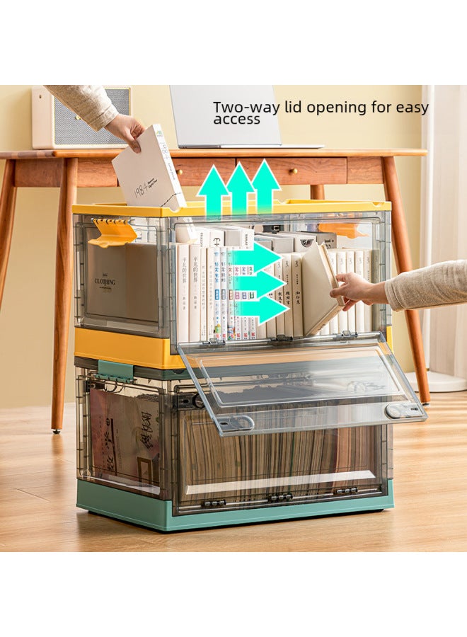 Sacred Transparent Plastic Clothes Folding Storage Box Household Wardrobe Clothes Toy Book Storage Box Quilt Finishing Box - Image 2